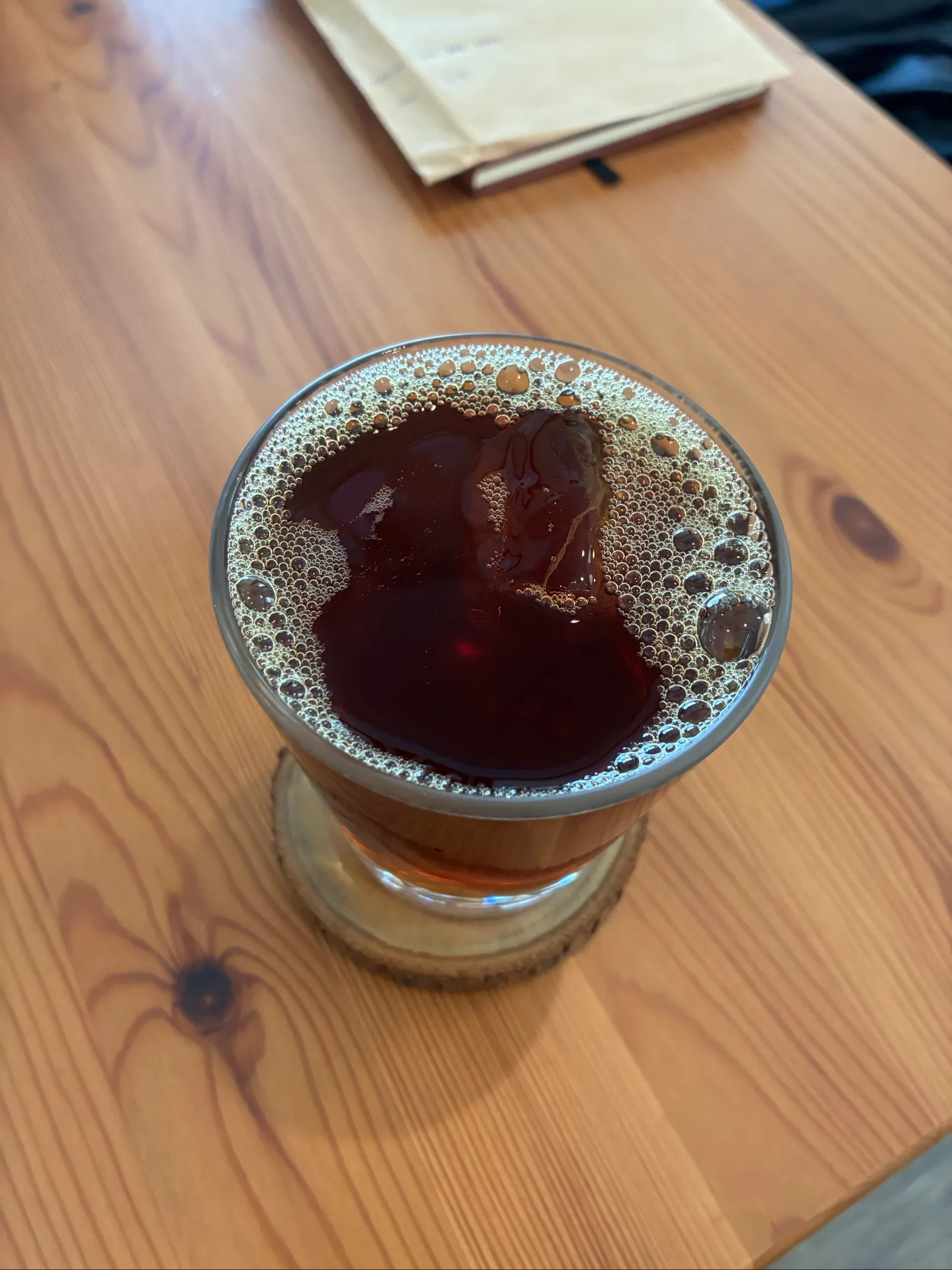 アップルピザとアイスコーヒー