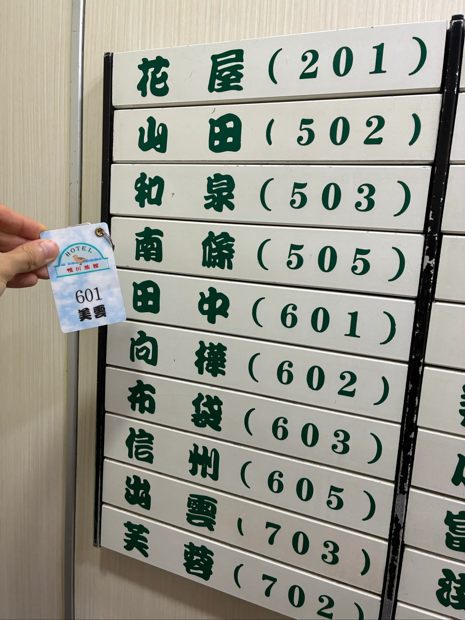 宿泊したホテルのチェックイン