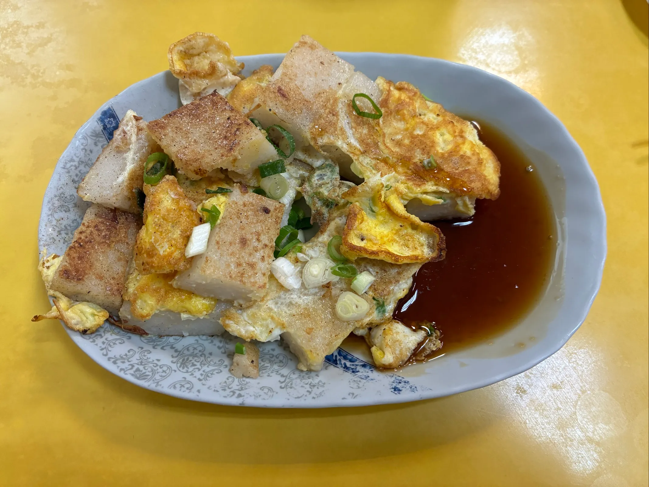 大根餅と卵の一品