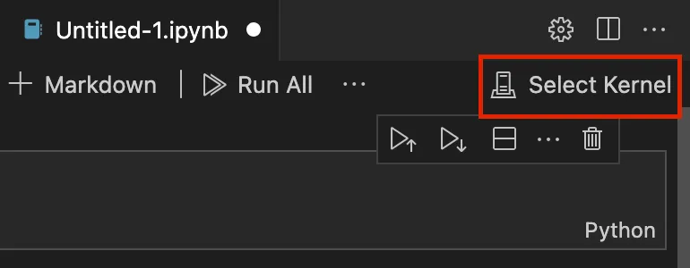 VS Codeでカーネルを選択