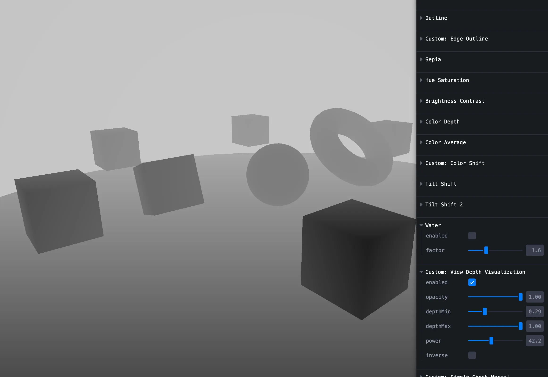 View Depth Visualization